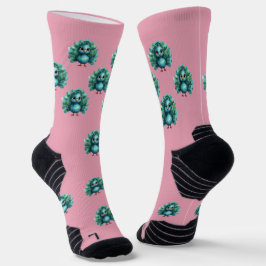 Süße Fantasie-verspielte Blaue Pfau, Crew Socken