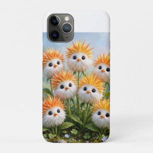 Süße Fantasy-Küken-Blumen-iPhone/iPad 11 Hülle