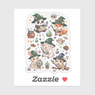 Süße Fantasy-Tierfreunde-Sticker-Set Aufkleber