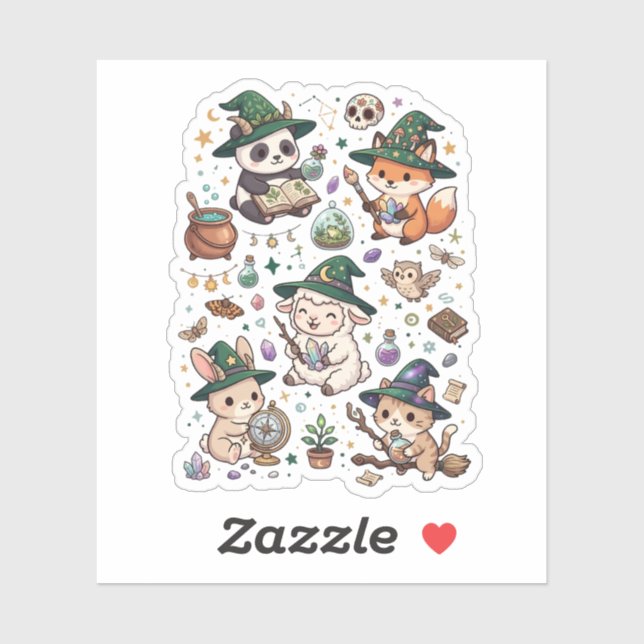 Süße Fantasy-Tierfreunde-Sticker-Set Aufkleber (Blatt)