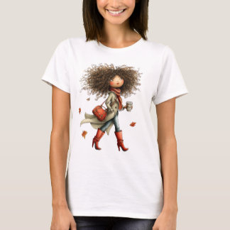 SÜSSE FANTAVOLL HERBSTTHEMEN Mädchen T-Shirt
