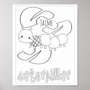 Süße Färbende Raupen Namen Poster