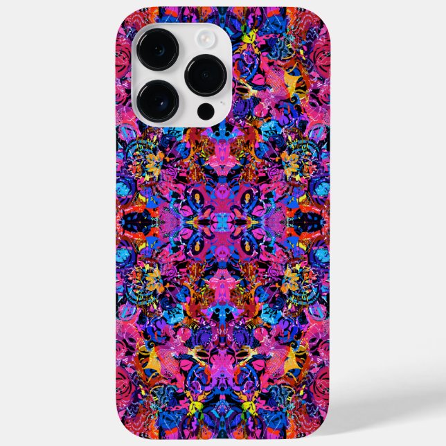 Süße farbenfrohe abstrakte Blumenmuster Case-Mate iPhone 14 Pro Max Hülle (Rückseite)