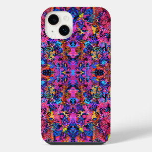 Süße farbenfrohe abstrakte Blumenmuster iPhone 14 Plus Hülle