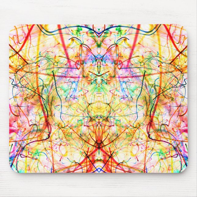Süße farbenfrohe abstrakte Linien Mousepad (Vorne)