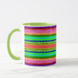 Süße farbenfrohe abstrakte Linien Tasse