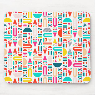 Süße farbenfrohe geometrische Formen Muster Votivk Mousepad