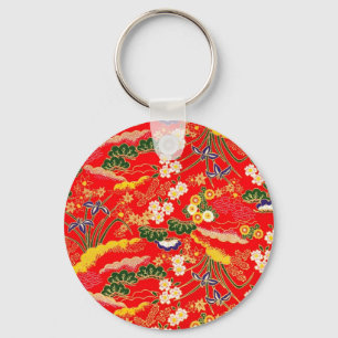Süße farbenfrohe japanische Blumengestecke Schlüsselanhänger