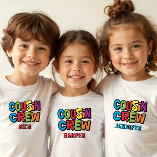 Süße farbenfrohe Kusinencrew-Familientreffen Kleinkind T-shirt
