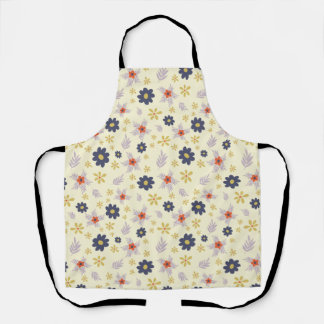 Süße farbenfrohe moderne Vintage-Blumenprint Schürze
