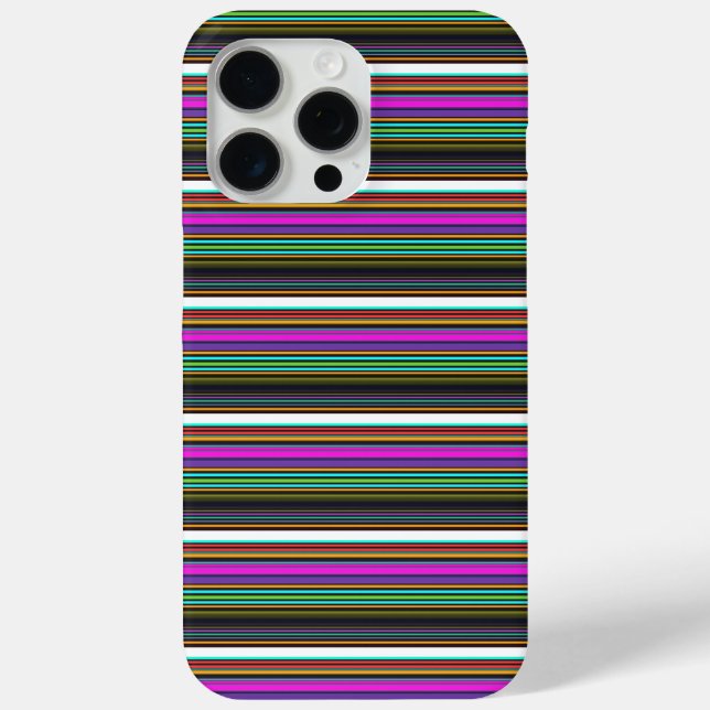 Süße farbenfrohe Neonstreifen Case-Mate iPhone Hülle (Rückseite)