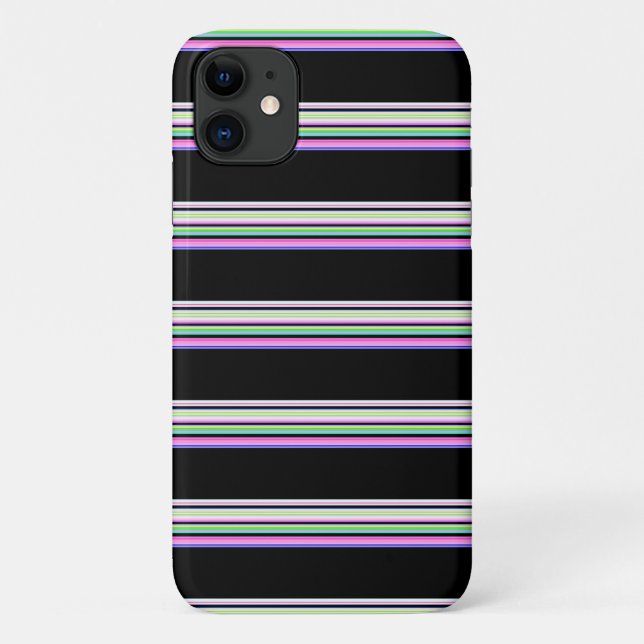 Süße farbenfrohe Neonstreifen Case-Mate iPhone Hülle (Rückseite)