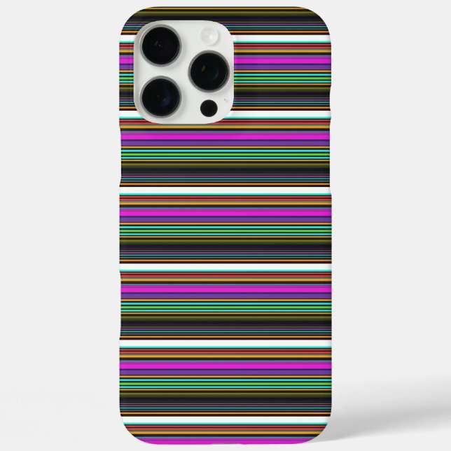 Süße farbenfrohe Neonstreifen iPhone 16 Pro Max Hülle (Rückseite)