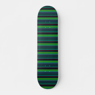 Süße farbenfrohe Neonstreifen Skateboard
