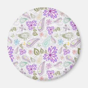 Süße farbenfrohe Pastell-Paisleymuster Magnet