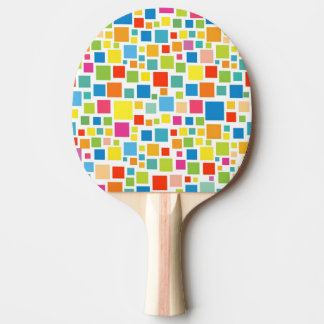 Süße farbenfrohe Quadrate Muster Tischtennis Schläger