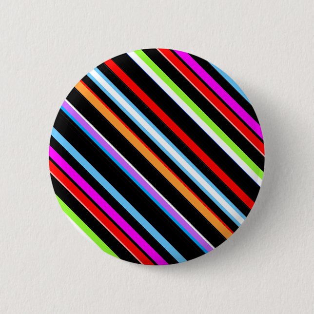 Süße farbenfrohe Streifen Button (Vorderseite)