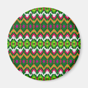 Süße farbenfrohe traditionelle geometrische Muster Magnet