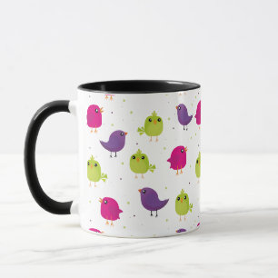 Süße farbenfrohe Vögel Tasse