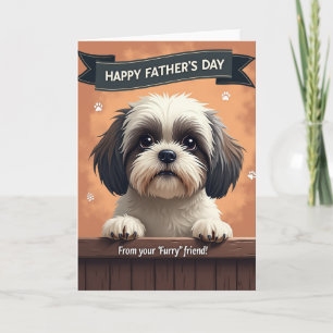 Süße "Fathers Day"-Hunde-Grußkarte Karte