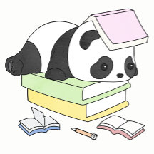 Süße faule Panda-Studienillustration