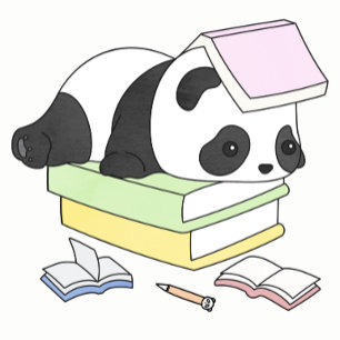 Süße faule Panda-Studienillustration Planer