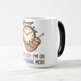 Süße Faultier-Energiesparmodus-Fun-Schoko-Tasse Verwandlungstasse