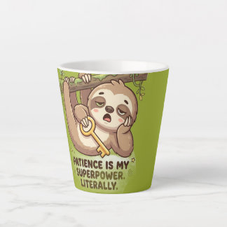 Süße Faultier-Geduld ist meine Superkraft-Kaffeeta Milchtasse
