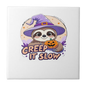 Süße Faultier Halloween-Shirt � Lustig Creep It La Fliese