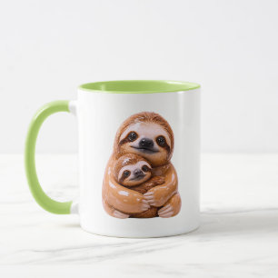 Süße Faultier-Illustration Tasse