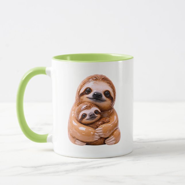 Süße Faultier-Illustration Tasse (Links)