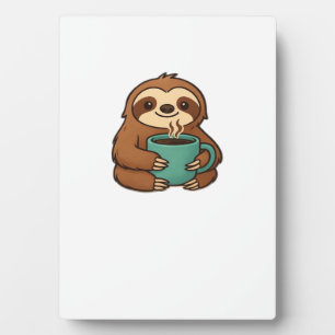Süße Faultier mit Kaffeetasse � Cozy Entspanntes T Fotoplatte