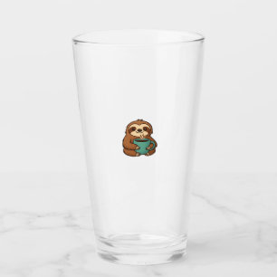 Süße Faultier mit Kaffeetasse � Gemütliches Entspa Glas