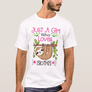 Süße Faultierliebhaberin Frauen Mädchen Ein Mädche T-Shirt