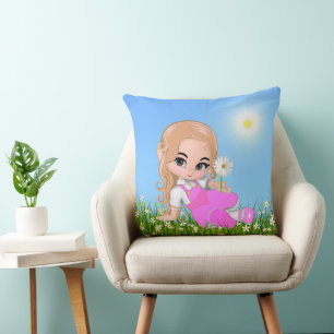 Süße Fee & Gänseblümchen Kissen