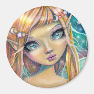 Süße Feen-Fantasie-Kunst Große Augen Niedliche Fee Magnet