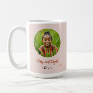 Süße Feiertags-Rosa-Herz-Handbemalung Kaffeetasse