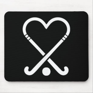 Süße Feldhockeyspieler lieben Symbol Mousepad