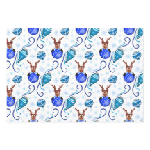 Süße festliche blaue Weihnachtsrentier