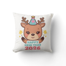 süße festliche Neujahrskissen 2026