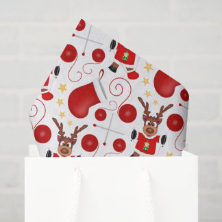Süße Festliche Rote Weihnachtsrentier Seidenpapier