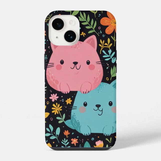 süße Figur-iPhone-Gehäuse iPhone 14 Hülle (Rückseite)