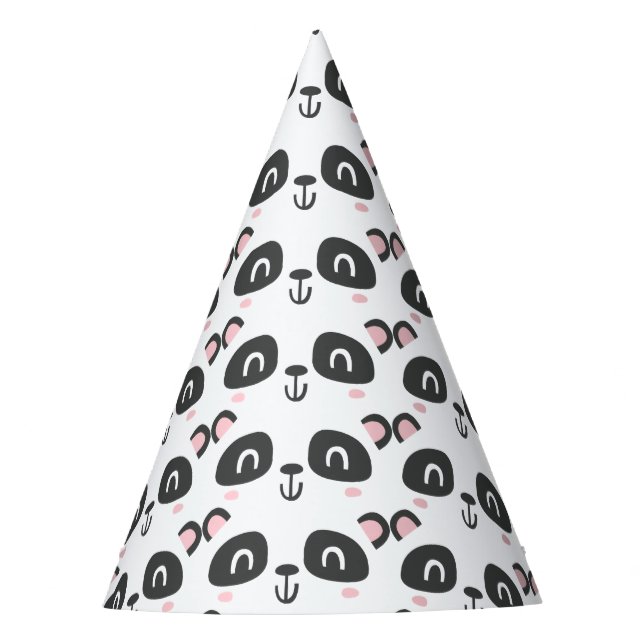 Süße Figur Panda Kindergeburt Partyhütchen (Vorderseite)