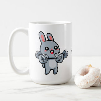 Süße Fitness-Häschen-Workout-Kinder Kaffeetasse