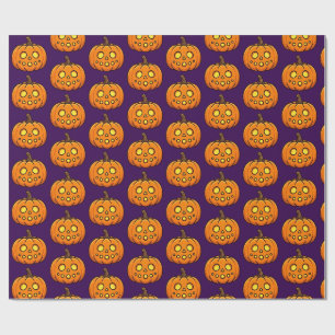 Süße Flammende Kürbis-Halloween-Muster-Verpackung Geschenkpapier