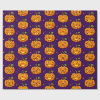 Süße Flammende Kürbis Halloween-Muster-Verpackung Geschenkpapier