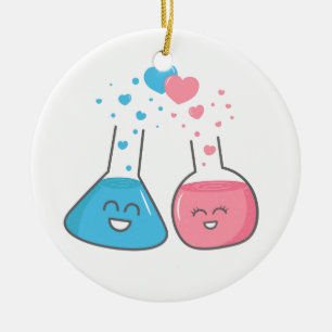 Süße Flaschen verliebt, wir haben Chemie Keramik Ornament