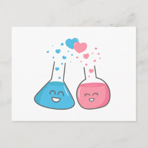 Süße Flaschen verliebt, wir haben Chemie Postkarte