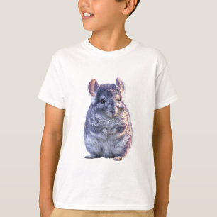 Süße flauschige Chinchilla-Illustration für Kinder T-Shirt
