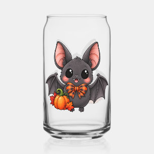Süße Fledermaus und Kürbis Halloween-Dose Glas